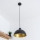 Hanglamp aan snoer VESPER 1xE27/15W/230 Ø 30 cm zwart/goud