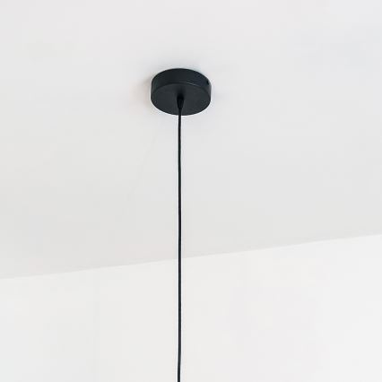 Hanglamp aan snoer VESPER 1xE27/15W/230 Ø 30 cm zwart/goud