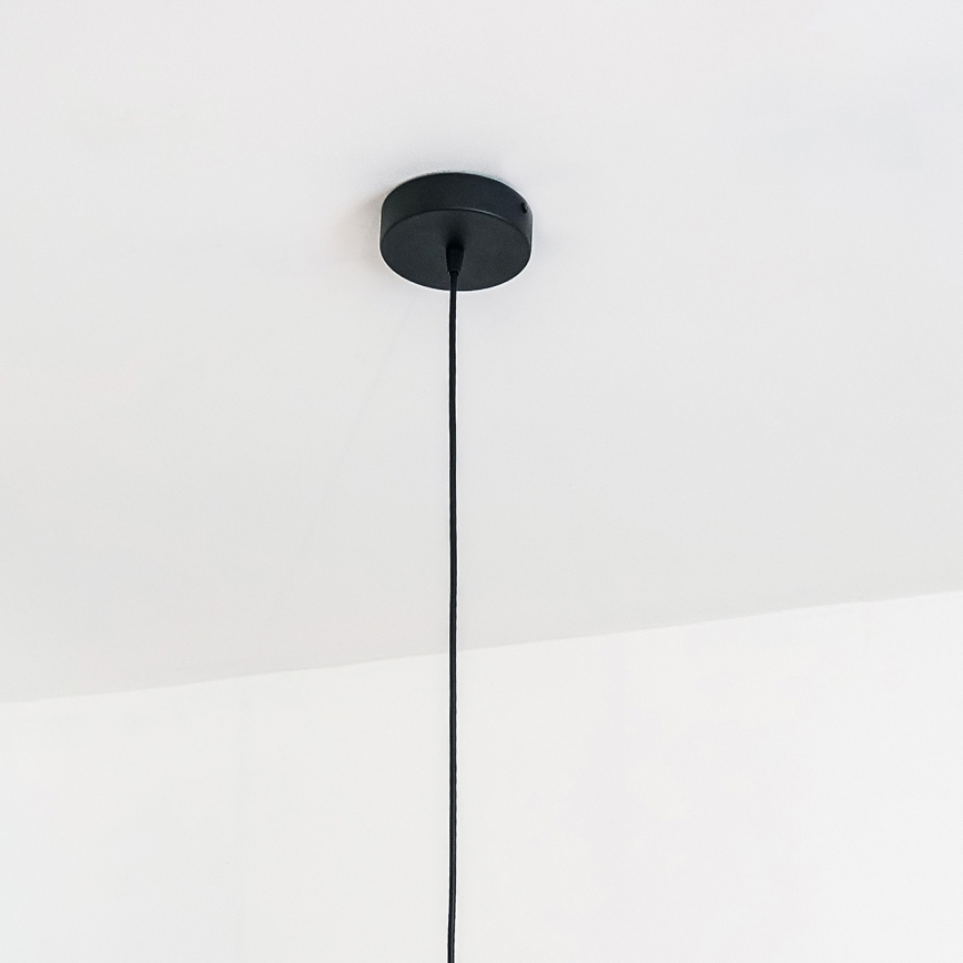 Hanglamp aan snoer VESPER 1xE27/15W/230 Ø 30 cm zwart/goud