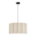 Hanglamp aan snoer WAVY 1xE27/14W/230V beige