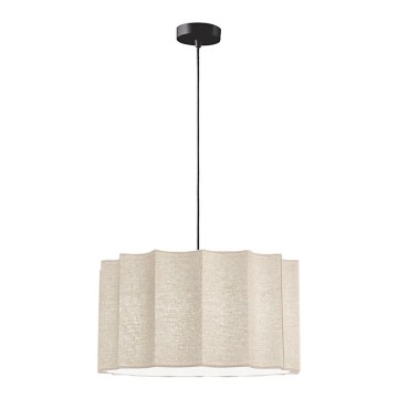 Hanglamp aan snoer WAVY 1xE27/14W/230V beige