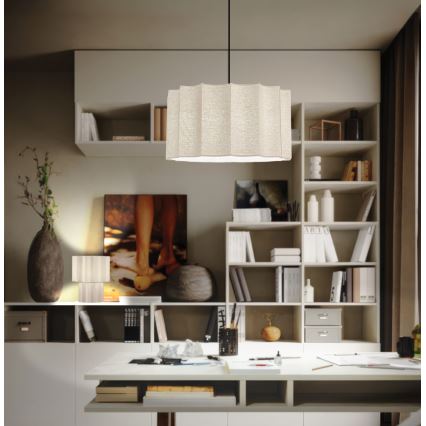 Hanglamp aan snoer WAVY 1xE27/14W/230V beige