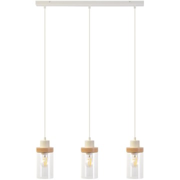 Hanglamp aan snoer WOODNEST 3xE27/15W/230V grenen/crème
