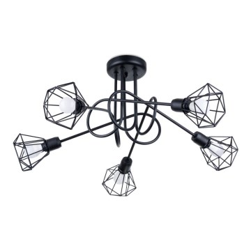 Hanglamp aan staaf ARTEMIS 5xE14/40W/230V zwart