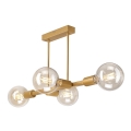 Hanglamp aan staaf ASTRID 4xE27/60W/230V goudkleurig
