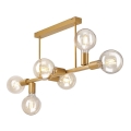 Hanglamp aan staaf ASTRID 6xE27/60W/230V goudkleurig