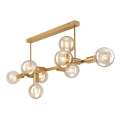 Hanglamp aan staaf ASTRID 8xE27/60W/230V goud