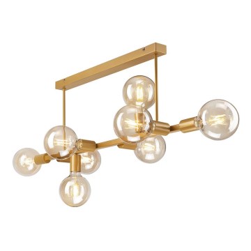 Hanglamp aan staaf ASTRID 8xE27/60W/230V goud