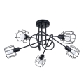 Hanglamp aan staaf BELUCI 5xE14/40W/230V zwart
