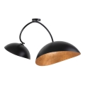 Hanglamp aan staaf SPACE 2xE27/60W/230V zwart/koper
