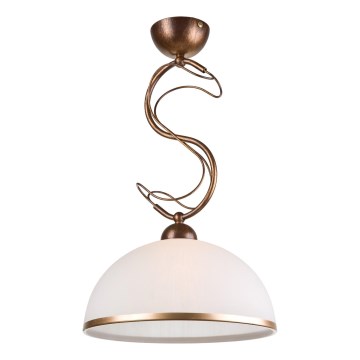 Hanglamp aan stang COBRA 1xE27/60W/230V Ø 46 cm brons/patina