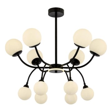 Hanglamp aan stang DAISY 12xG9/10W/230V zwart
