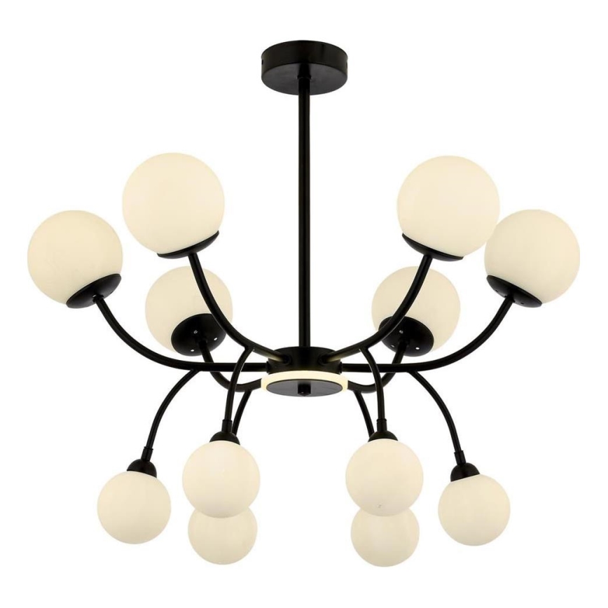 Hanglamp aan stang DAISY 12xG9/10W/230V zwart