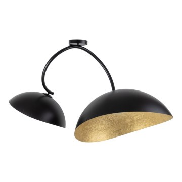 Hanglamp aan stang SPACE 2xE27/60W/230V zwart/goud