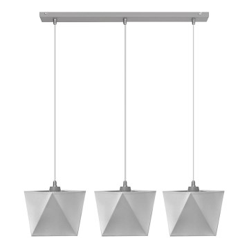 Hanglamp ADAMANT 3xE27/15W/230V grijs