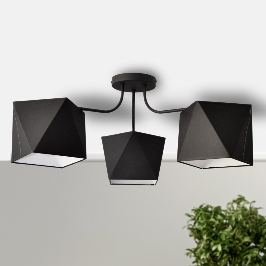 Hanglamp ADAMANT 3xE27/15W/230V zwart