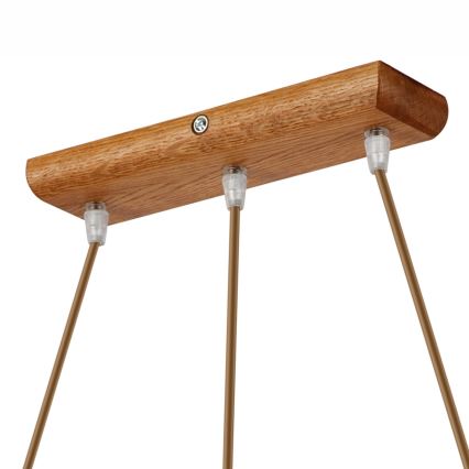 Hanglamp AIDA met kabel 3xE27/60W/230V Ø 25 cm eiken