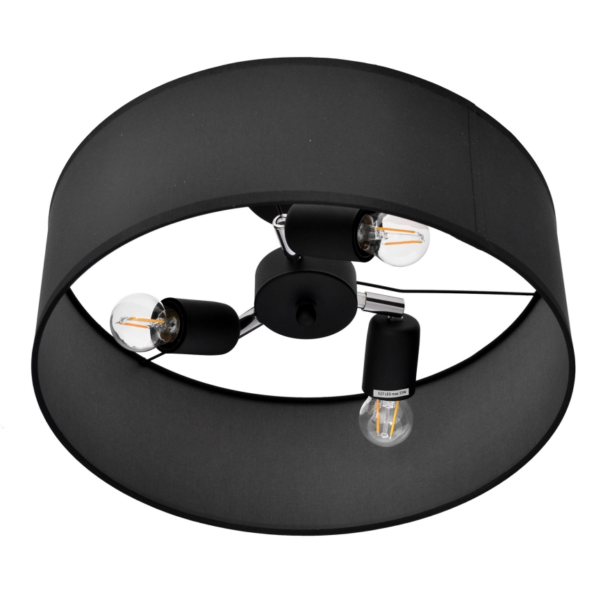 Hanglamp  ALBA 3xE27/15W/230V zwart
