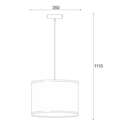 Hanglamp aan kabel ANTONIO 1xE27/60W/230V beuken