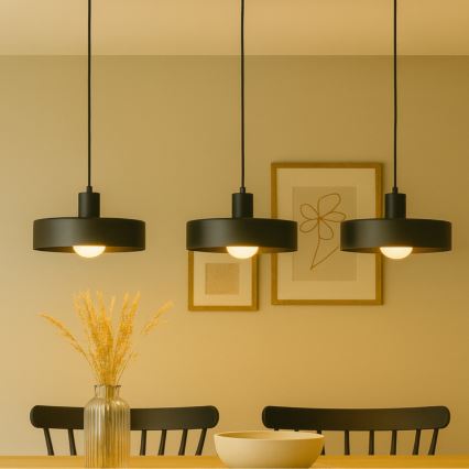 Hanglamp ARCANE, 3xE27/60W/230V, zwart