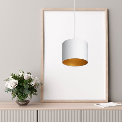 Hanglamp aan kabel ARDEN 1xE27/60W/230V Ø 18 cm wit/goud