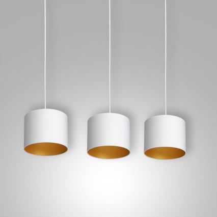 Hanglamp aan kabel ARDEN 3xE27/60W/230V wit/goud