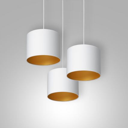 Hanglamp aan kabel ARDEN 3xE27/60W/230V wit/goud