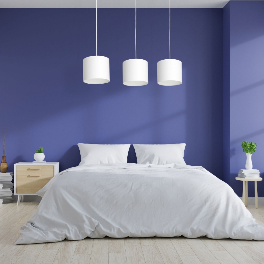 Hanglamp aan kabel ARDEN 3xE27/60W/230V wit