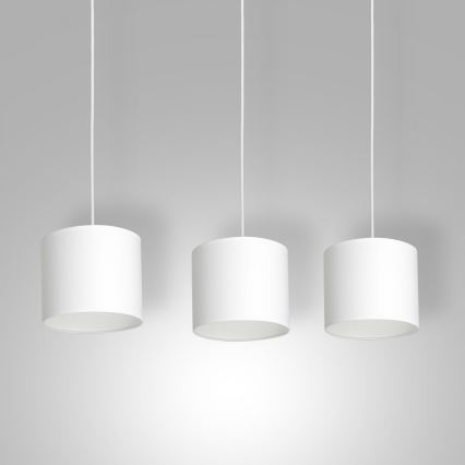 Hanglamp aan kabel ARDEN 3xE27/60W/230V wit