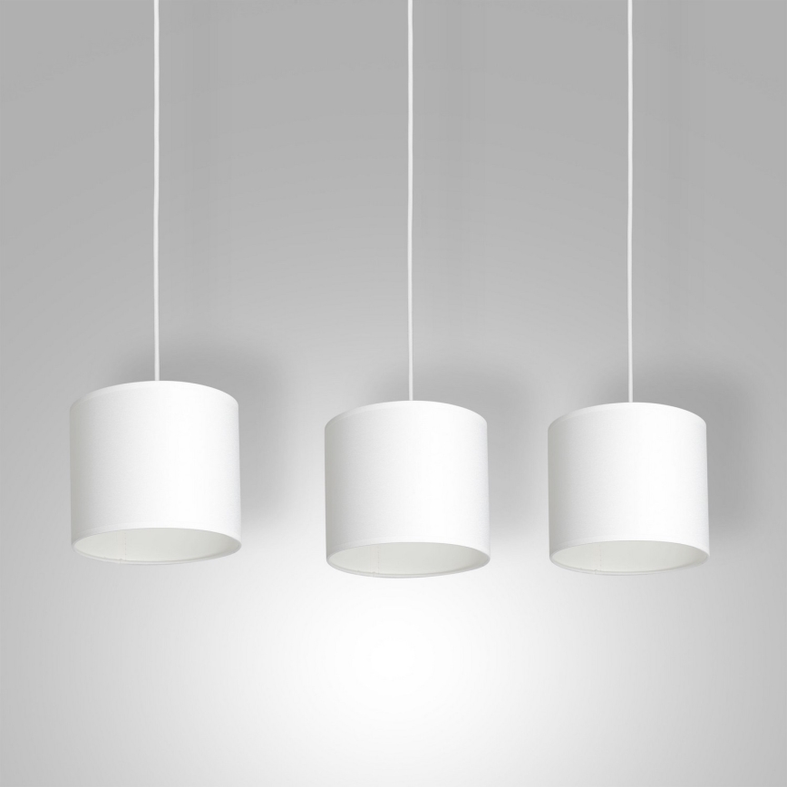 Hanglamp aan kabel ARDEN 3xE27/60W/230V wit