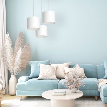 Hanglamp aan kabel ARDEN 3xE27/60W/230V wit