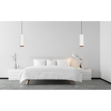 Hanglamp aan kabel AVALO 1xE27/60W/230V wit/koper