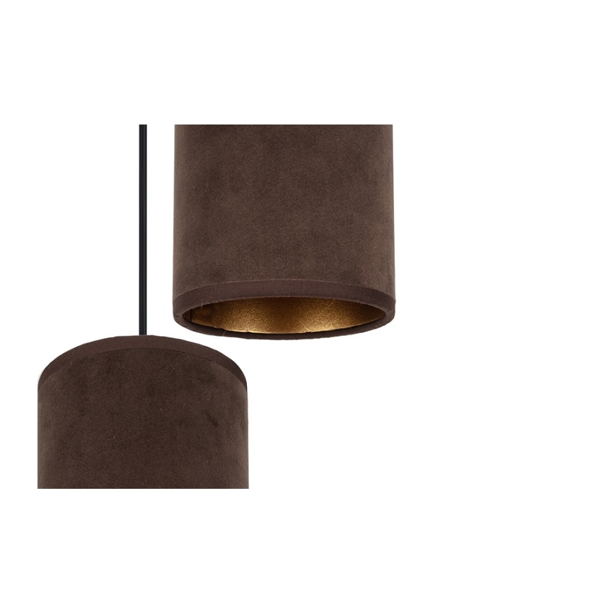 Hanglamp aan kabel AVALO 2xE27/60W/230V Ø 20 cm bruin/koper