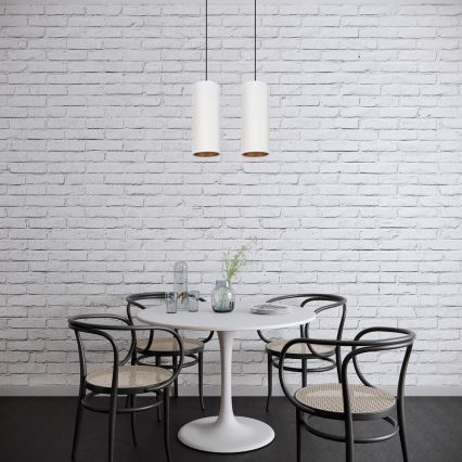 Hanglamp aan kabel AVALO 2xE27/60W/230V wit/koper