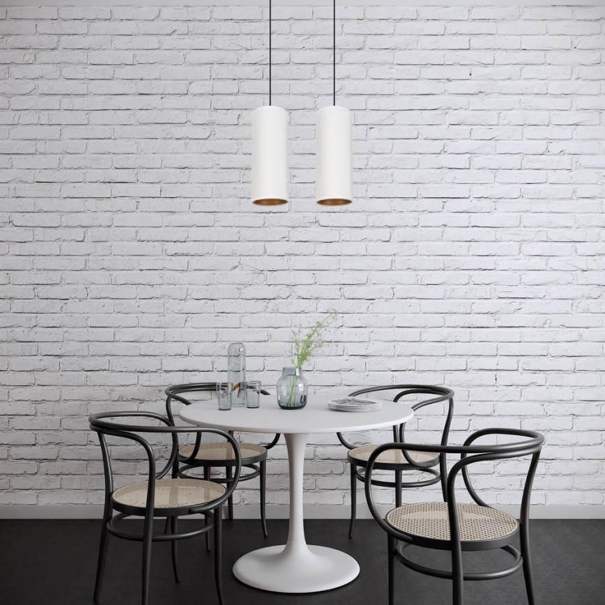 Hanglamp aan kabel AVALO 2xE27/60W/230V wit/koper