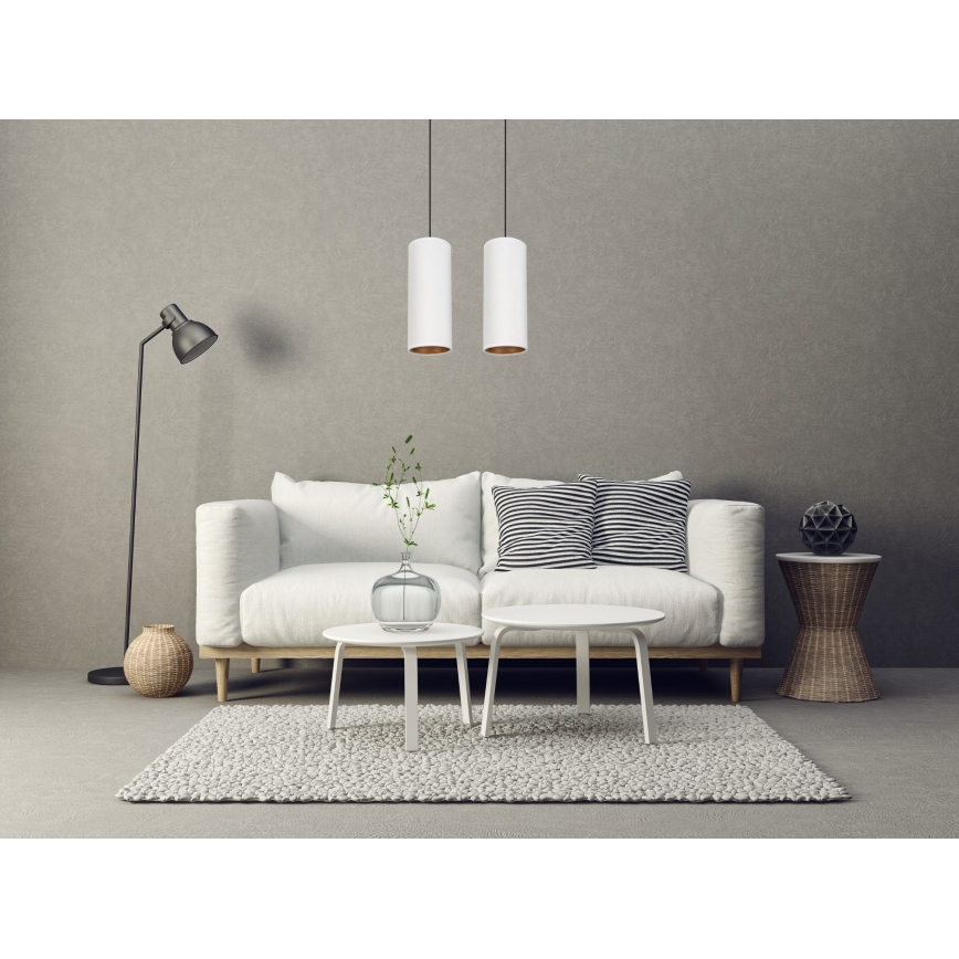 Hanglamp aan kabel AVALO 2xE27/60W/230V wit/koper