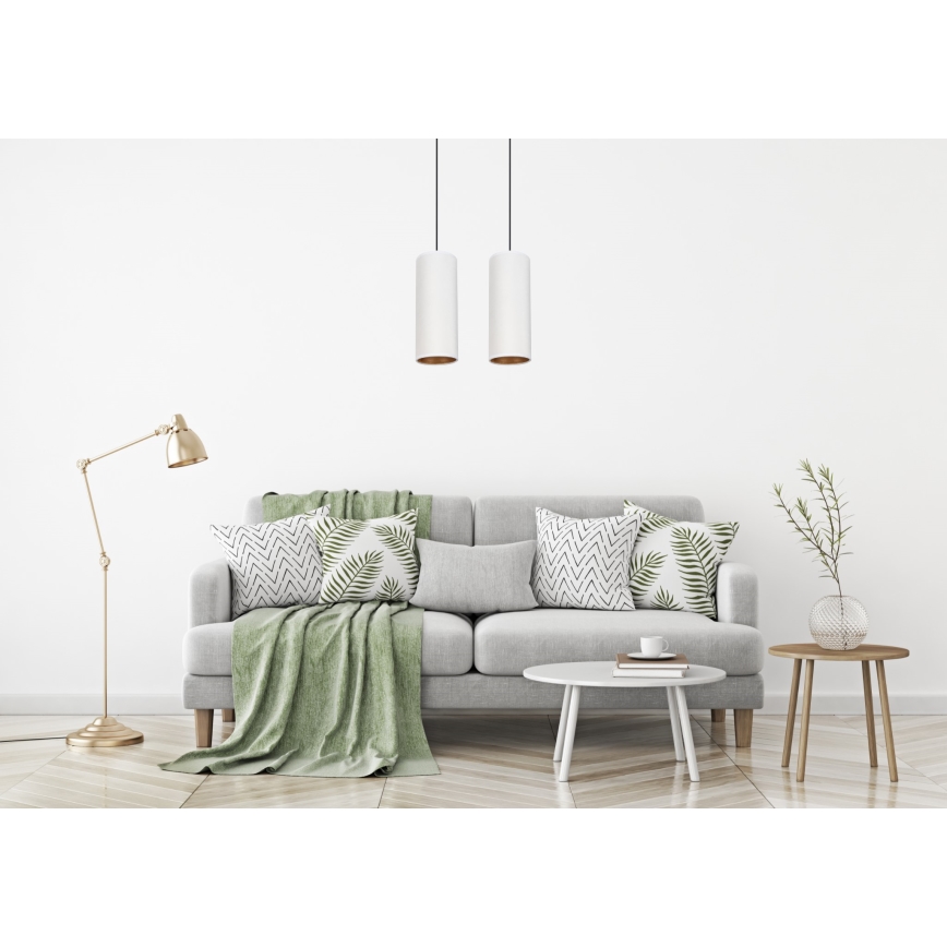 Hanglamp aan kabel AVALO 2xE27/60W/230V wit/koper