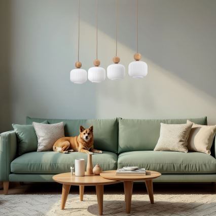 Hanglamp BALLO aan kabel 4xE14/10W/230V beige