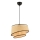 Hanglamp BARETTE 1xE27/60W/230V beige/zwart