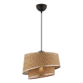 Hanglamp BARETTE 1xE27/60W/230V bruin/glanzend chroom