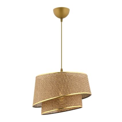Hanglamp BARETTE 1xE27/60W/230V bruin/goud