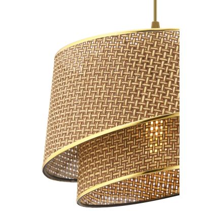 Hanglamp BARETTE 1xE27/60W/230V bruin/goud