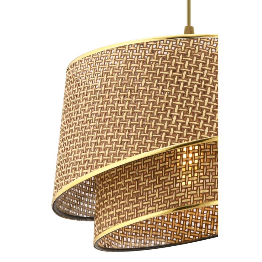 Hanglamp BARETTE 1xE27/60W/230V bruin/goud