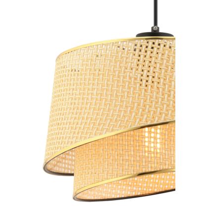 Hanglamp BARETTE 1xE27/60W/230V bruin/goud