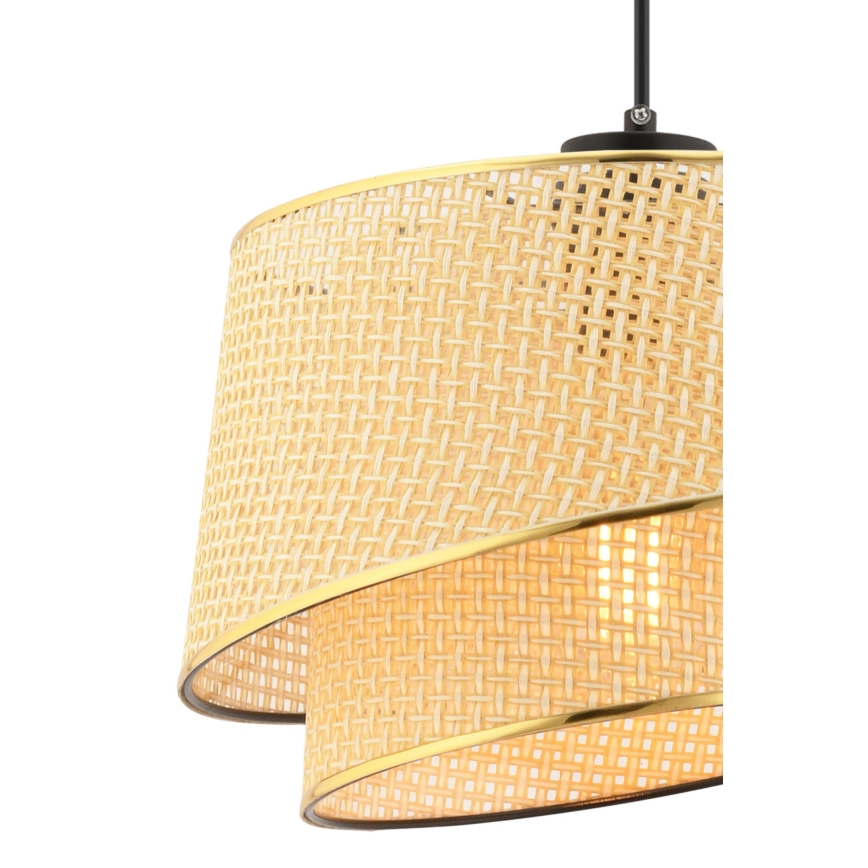 Hanglamp BARETTE 1xE27/60W/230V bruin/goud