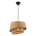 Hanglamp BARETTE 1xE27/60W/230V bruin/zwart
