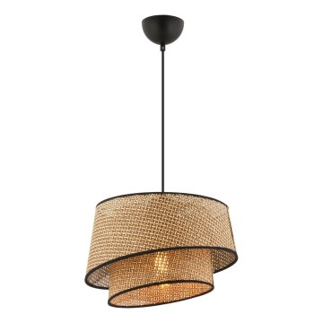 Hanglamp BARETTE 1xE27/60W/230V bruin/zwart