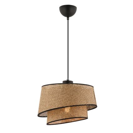 Hanglamp BARETTE 1xE27/60W/230V bruin/zwart