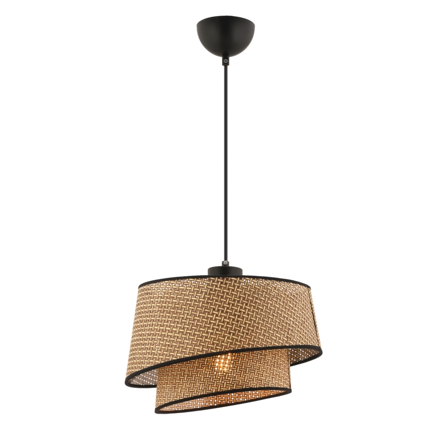 Hanglamp BARETTE 1xE27/60W/230V bruin/zwart