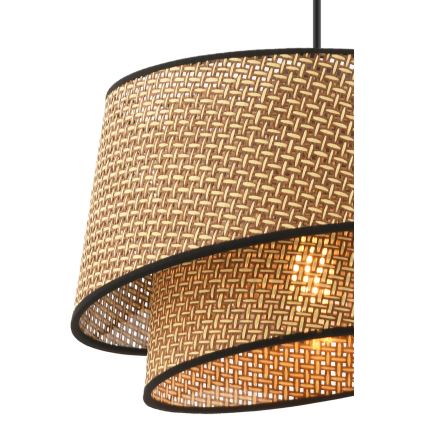 Hanglamp BARETTE 1xE27/60W/230V bruin/zwart